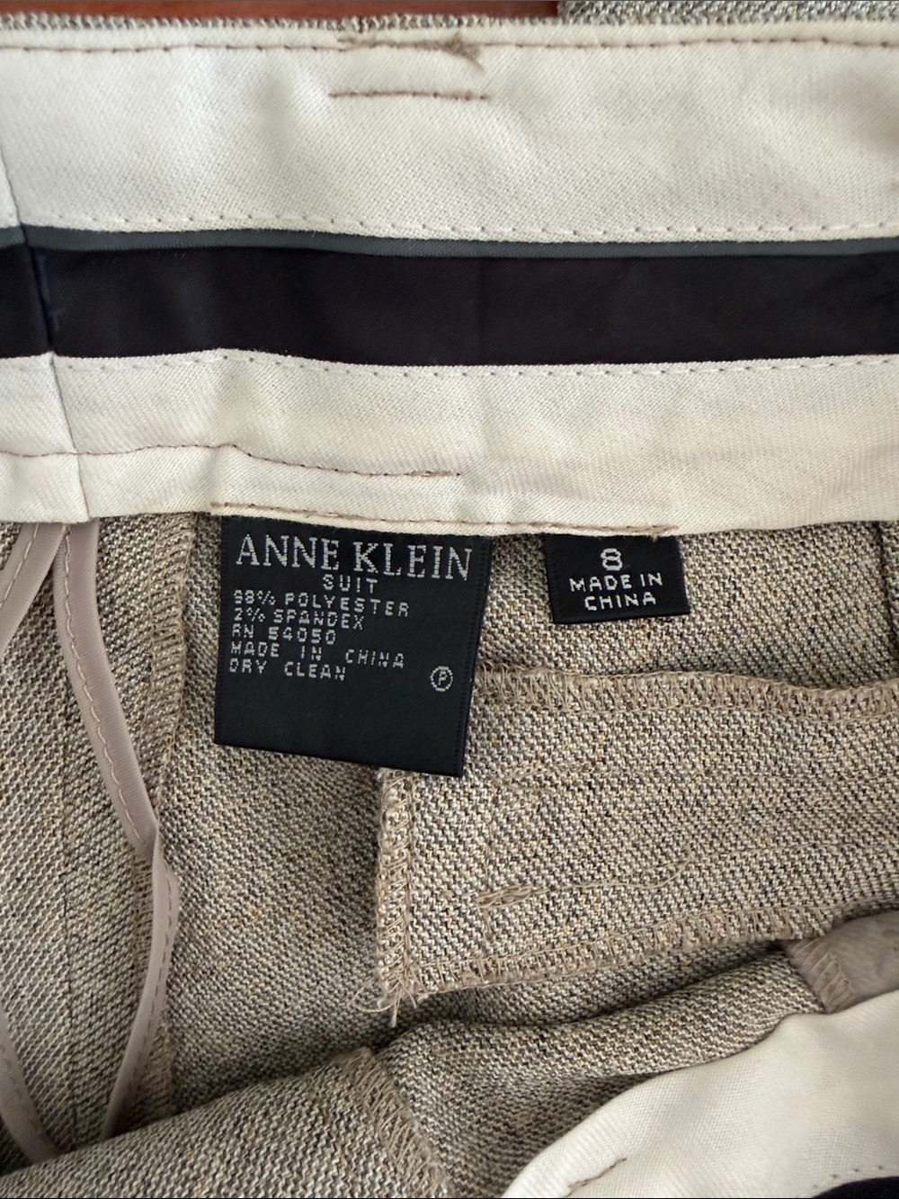 Anne Klein Light Gray Straight-Leg Dress Pants - Picture 2 of 3
